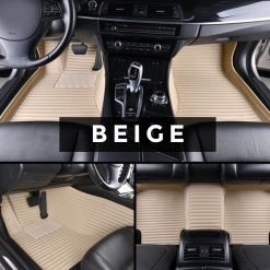 beige diamond custom car floor mats by ToughMats: A plush journey