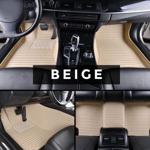 beige diamond custom car floor mats by ToughMats: A plush journey