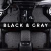 black and Gray custom car mats - made in the UK