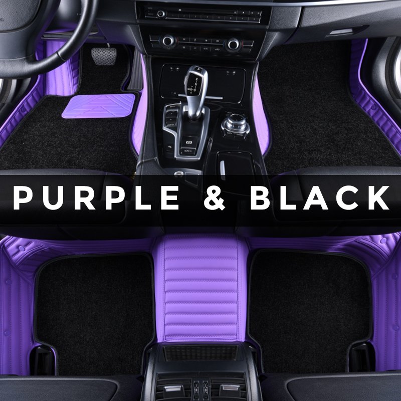 Purple & Black - Double Stripe - ToughMats