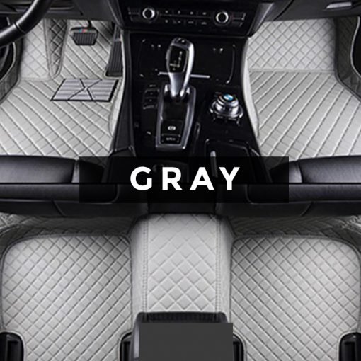ToughMats' gray diamond custom car floor mats for a stylish look.