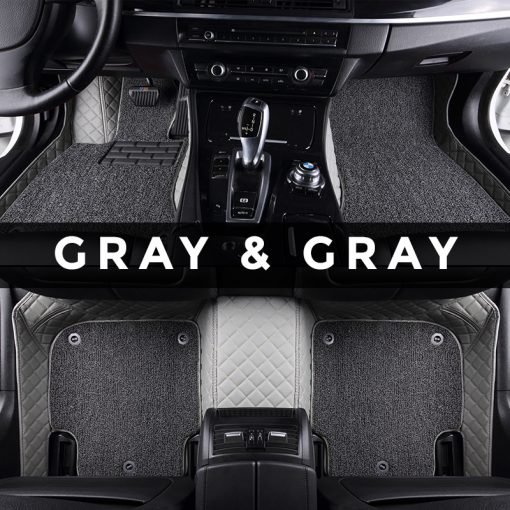 Gray custom car mats - made in the UK