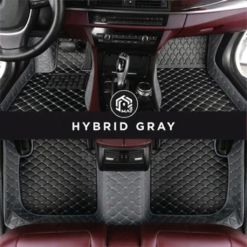 Black and gray custom car mats set in uk