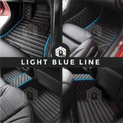 blue line hybrid diamond car mats