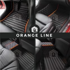 orange line diamond car mats