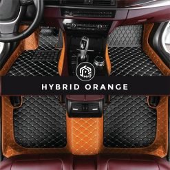 orange custom car mats for hybrid vehicles - made in the UK
