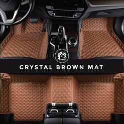 Red luxury car mats with crystal design - made in the UK
