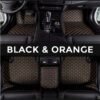 Orange Stitch Diamond Car Mats UK