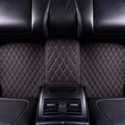 Orange Stitch Diamond Car Mats for all car models