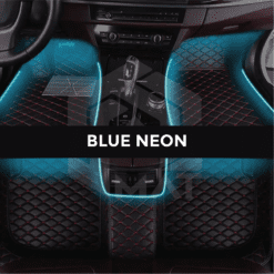 blue neon car mats