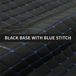 Custom fit black and blue car floor mats with double layer protection for UK roads