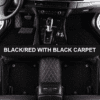 tapis de voiture noir rouge avec couleur noire tapis de voiture de luxe double couche au Royaume Uni